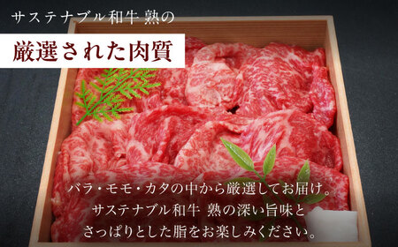 牛肉 サステナブル和牛 切り落とし(モモ/カタ/ロース） 500g  [AIAT018] 牛肉