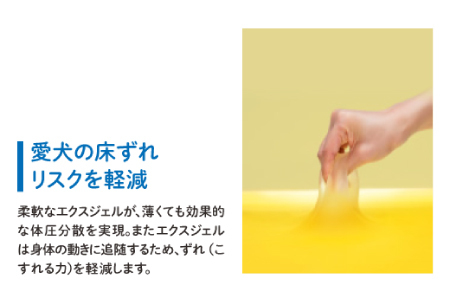 ペットマット(大) 【ペットマット シニア 床ずれ防止 ジェルマット エクスジェル 負担軽減 ペット 犬 愛犬 洗える カバー付き 滑り止め加工】