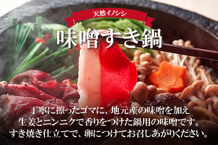 おおち山くじら（イノシシ肉）味噌すき鍋セット400g