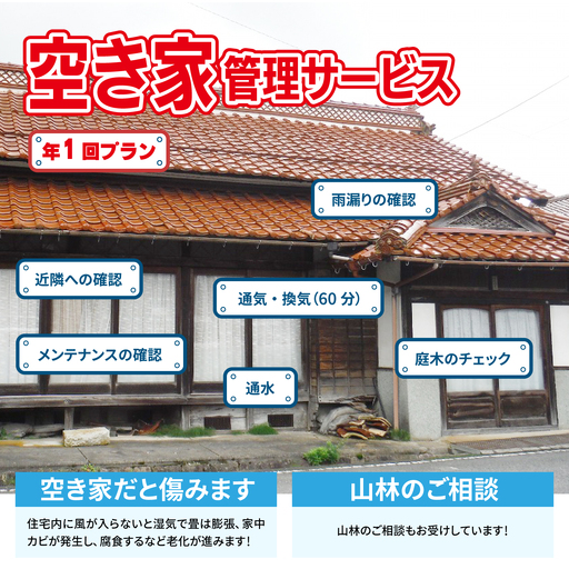 空き家管理サービスA（年1回プラン）
