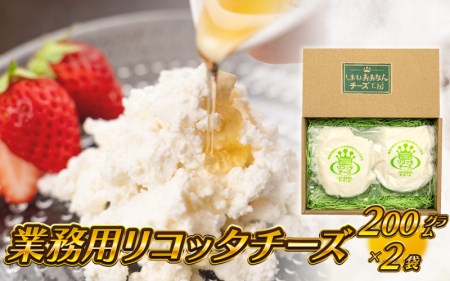 【島根県産】業務用リコッタチーズ　200g×2袋