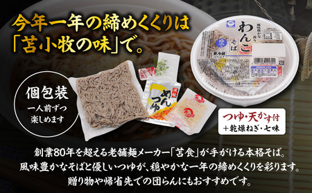 年越し そば セット（ わんこそば × 5人前 ） T064-001 年越しそば 蕎麦 年末 苫食 ふるさと納税 北海道 苫小牧市 おすすめ ランキング プレゼント ギフト