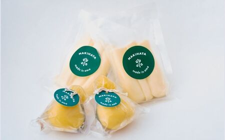 まきはた牛乳工房 チーズ 2種詰め合わせセット (カチョカヴァロ100g×2個 ストリングチーズ100g×2個) 【乳製品 チーズ 海士町】