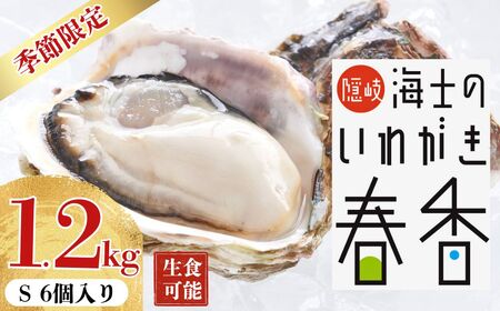 先行予約受付:【2026年 3月以降順次お届け】【生のいわがき春香 Sサイズ6個】 岩牡蠣 生牡蠣 牡蠣 いわがき春香 生食可 旬の時期だけ