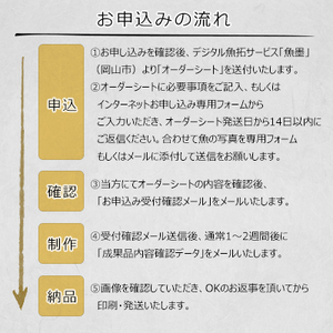 デジタル魚拓 A3サイズ オーダーメイド 和紙 フィッシング 釣り 魚拓