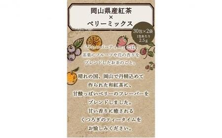 ふくちゃ フレーバーティー 岡山紅茶×ベリーミックス ティーバッグ 2.5g×60包