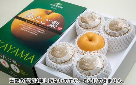 梨 2026年  あたご梨 3～9玉 合計約4kg 化粧贈答箱赤秀【ナシ なし 岡山県産 国産 フルーツ 果物 ギフト 石原果樹園】