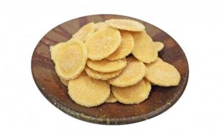 最上稲荷名物柚子せんべい 180g入り×6個 (招き猫1ケ付き)