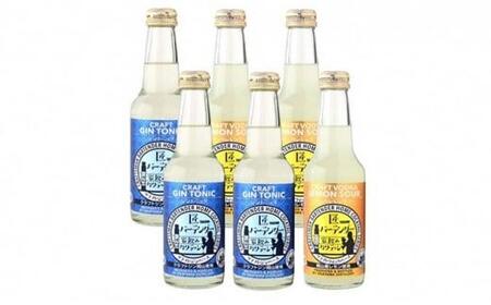 匠バーテンダー 家飲み カクテル ジントニック&レモンサワー 6本セット