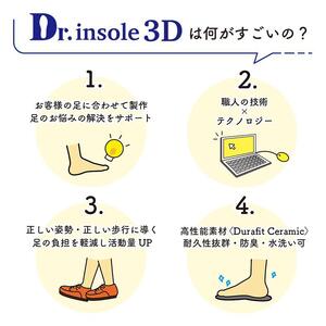 中山靴店 足のお悩みを解決する本格的オーダーメイド　インソール 【白】【Dr.insole 3D】【配送不可：離島】｜ オーダーメイド
