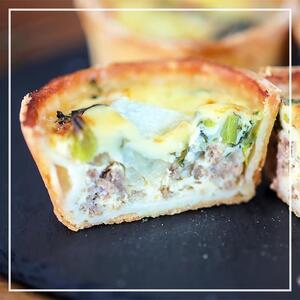 ［冷凍］ 米粉の キッシュ  3個入り 【 猪肉ミンチカレー ×3 】 メメシルヴィのミニ キッシュ