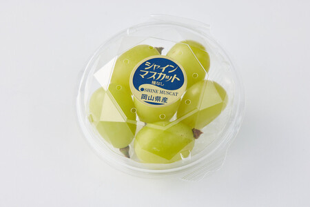 ぶどう 2026年  岡山市産 シャインマスカット 粒（カップ）100g×12  渡邊農園