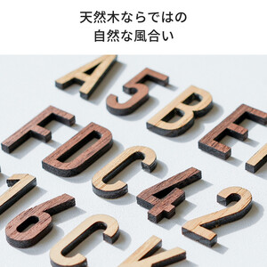天然木のウォールステッカー アルファベット 栗(くり)
