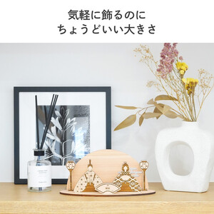 国産天然ヒノキの卓上雛人形