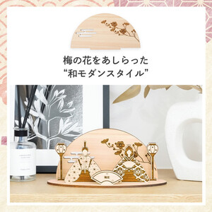 国産天然ヒノキの卓上雛人形