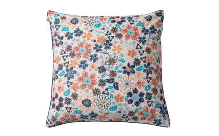 はぎもの舎　ふわもち洗える リビングクッション・スクエア【ロハ・ベージュ】【洗える枕 枕 ピロー クッション ピロークッション 岡山県 倉敷市 おすすめ 人気】