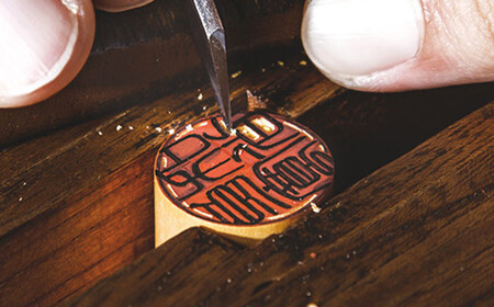 印鑑 【手しごと】黒水牛 15ミリ丸 実印 倉敷デニム・帆布印鑑ケース