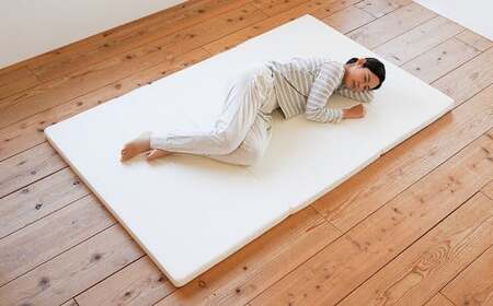 【セミダブル】三つ折りマットレス 硬め 来客用《バランス》 三つ折り マットレス 寝具 敷き布団 岡山県 倉敷市