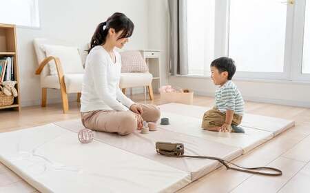 【アイボリー】【ワイドサイズ】ベビープレイマット ベビー マットレス ジョイントマット 日本製 約4cm マットレス 寝具 敷き布団 敷布団 岡山県 倉敷市