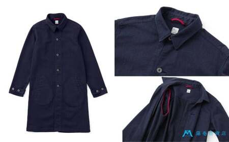 【ONO＋8186】藤巻百貨店別注 倉敷デニムコート／ネイビー　Ｍサイズ【デニム ジーンズ パンツ コート ショップコート 藤巻百貨 製品染め 別注 岡山県 倉敷市 おすすめ 人気】