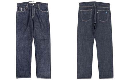 【34インチ】【限定モデル】児島産 オリジナルセルビッチデニム使用 BLUESAKURA ストレートジーンズ／INDIGO ジーンズ ズボン デニム デニムパンツ 岡山県 倉敷市