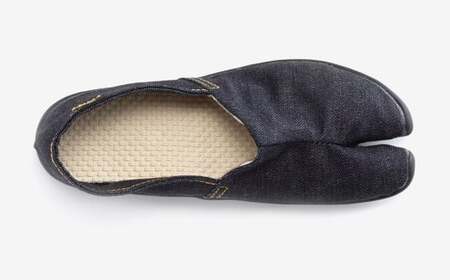 足袋型シューズ『たびりら』カラー:デニム【22.0cm】【倉敷市産 国産 靴 くつ シューズ 足袋型コンフォートシューズ 足袋シューズ 足袋 軽い 綿100% 岡山県 倉敷市 おすすめ 人気】