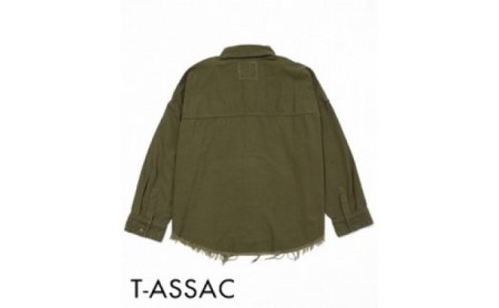 【SIZE:FREE】T-ASSACレディースミリタリーシャツ「MILITARY SH / OLIVE DRAB」