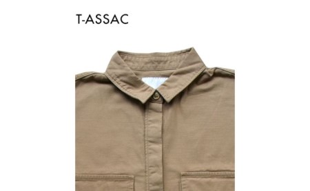 SIZE:FREE】T-ASSACレディースミリタリーシャツ「MILITARY SH / BEIGE