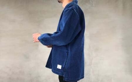 インディゴ染め】刺し子着物ジャケット ［長袖・濃色］ 小 | 岡山県 