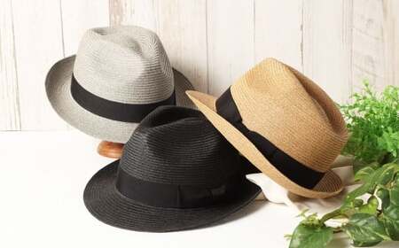 ペーパーブレード帽子中折れハット【ベージュ：M】