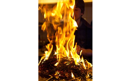 岡山名物鰆がメインの藁焼き3種とバーニャカウダーソース