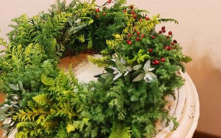 フレッシュリーフ　Christmasリース　Lサイズ【2026年11月上旬-12月下旬 発送予定】