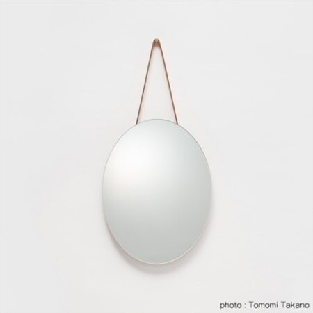 ヒノキのオーバルミラー　スモール(ウレタン塗装)　TSUYAMA FURNITURE【1403744】