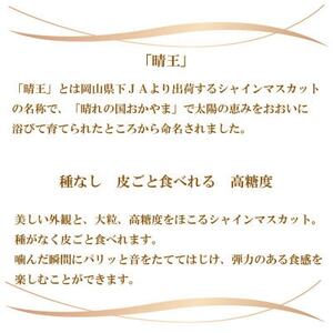 【2026年8月より発送予定】ご家庭用 岡山県産 シャインマスカット 晴王 400g×2房【配送不可地域:離島】【1409723】