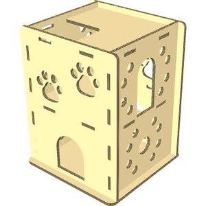 3層強化ダンボール製 猫が選んだ『ニャンだ!!ねこハウス』 1戸用【1437593】