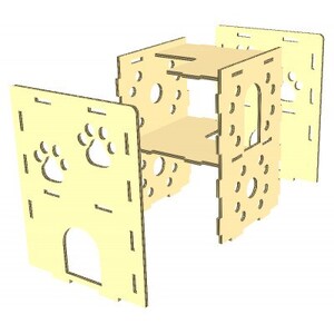 3層強化ダンボール製 猫が選んだ『ニャンだ!!ねこハウス』 1戸用【1437593】