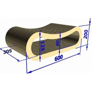 NEKO 猫の爪とぎベッド(中)　【強化ダンボール仕様】【1446699】