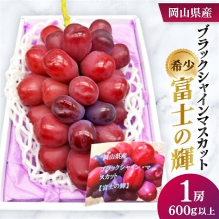 【先行受付】岡山県産　ブラックシャインマスカット 1房(600g以上)　化粧箱入り【配送不可地域：離島・北海道・沖縄県】【1631141】