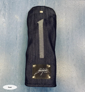 【シルバーデニム／銀糸デニム】ゴルフクラブヘッドカバー「LUX」（ドライバー・1番ウッド用）