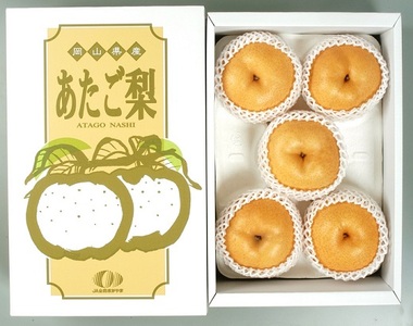 あたご梨 3～6玉（約4kg）化粧箱入り