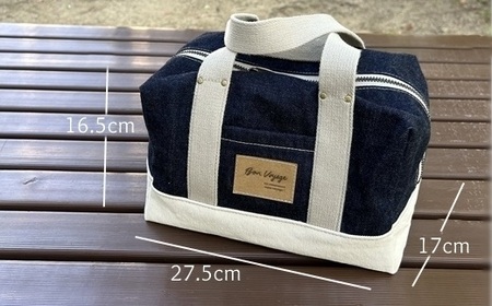 デニムボストンバッグ Mサイズ