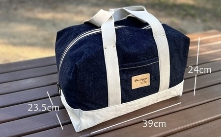 デニムボストンバッグ Lサイズ