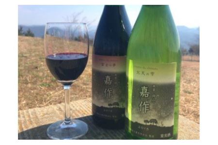 E-16 美星町産ワイン　赤・白ワインセット　嘉作