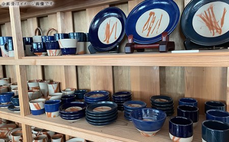 ビアマグ2個セット デニム備前（備前焼緋襷藍釉） | 岡山県井原