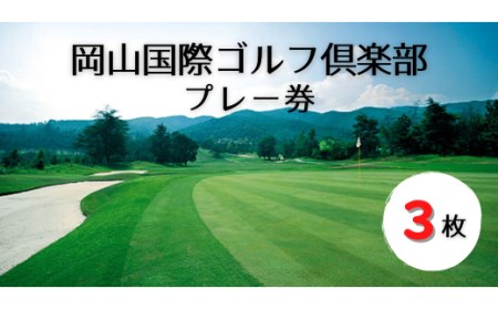 岡山国際ゴルフ倶楽部プレー券（3枚）060-014