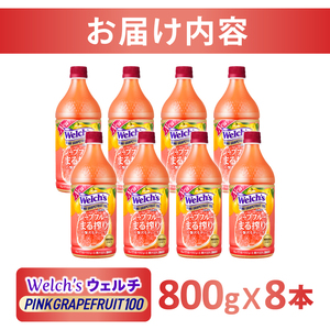 Welch's（ウェルチ）ピンクグレープフルーツ100（800g×8本）015-044