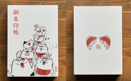 猫七福神御朱印帳 御朱印帳 猫 七福神 イラスト イラストレーター 田渕雄三 岡山 高梁市