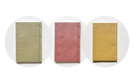 ベンガラノート 縦罫 ノート 和紙 和風 家系図 芳名帳 俳句帳 岡山 高梁市 赤