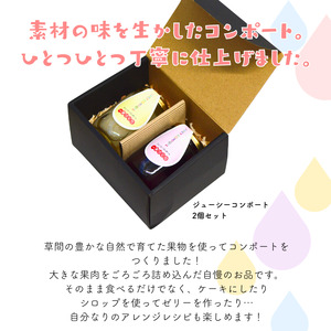 桃とぶどうのコンポート 黄金桃 ニューピオーネ ジューシーコンポート 250g×2個（黄金桃1個・ニューピオーネ1個）