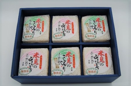 令和7年産 里山新見のめぐみ お米セット(2合×6個)